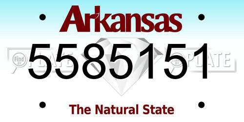 5585151 Arkansas License Plate