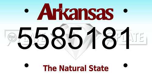 5585181 Arkansas License Plate