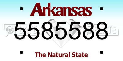 5585588 Arkansas License Plate