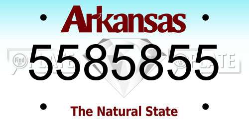 5585855 Arkansas License Plate