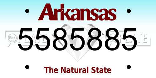 5585885 Arkansas License Plate