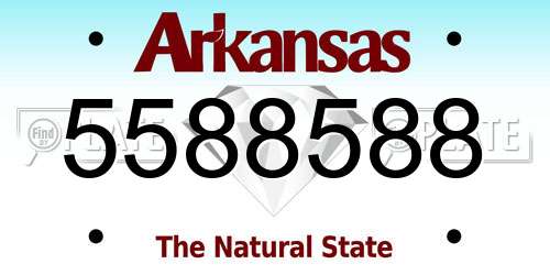 5588588 Arkansas License Plate