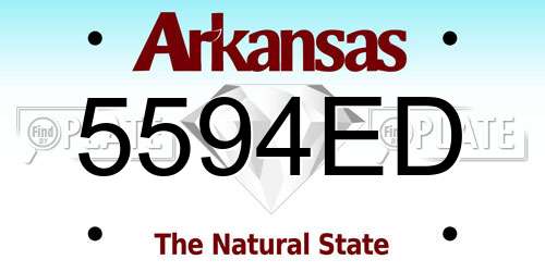 5594ED Arkansas License Plate