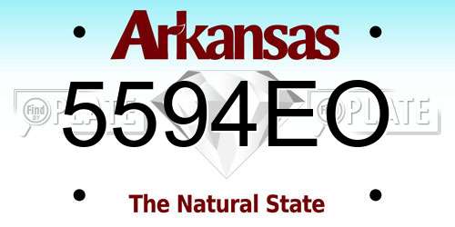 5594EO Arkansas License Plate