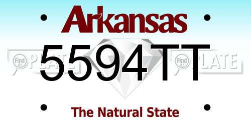 5594TT Arkansas License Plate