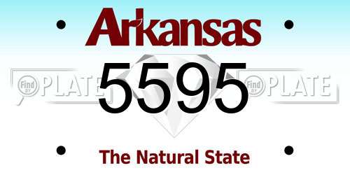 5595 Arkansas License Plate