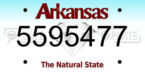 5595477 Arkansas License Plate