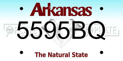 5595BQ Arkansas License Plate