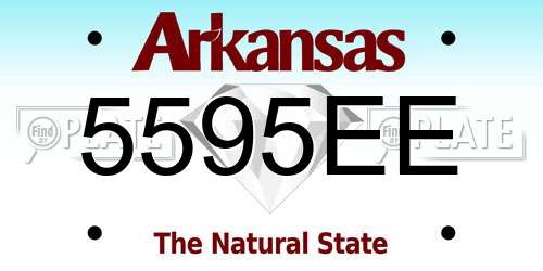 5595EE Arkansas License Plate