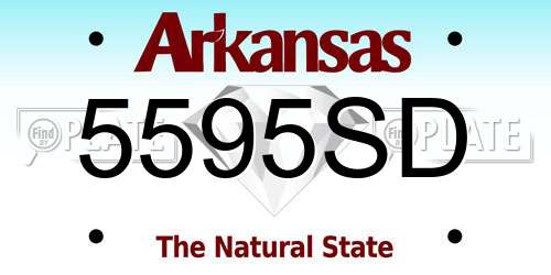 5595SD Arkansas License Plate