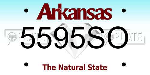 5595SO Arkansas License Plate