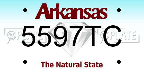 5597TC Arkansas License Plate
