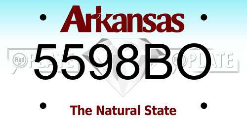 5598BO Arkansas License Plate