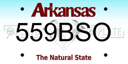 559BSO Arkansas License Plate