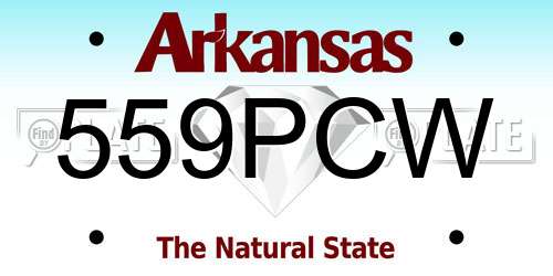 559PCW Arkansas License Plate