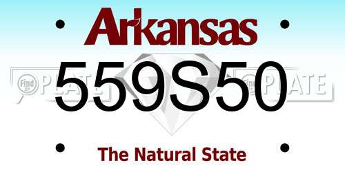 559S50 Arkansas License Plate