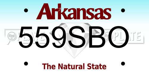 559SBO Arkansas License Plate