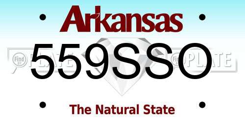 559SSO Arkansas License Plate