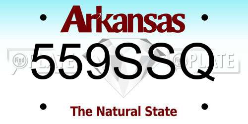 559SSQ Arkansas License Plate
