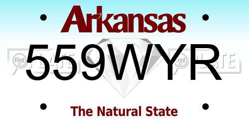 559WYR Arkansas License Plate
