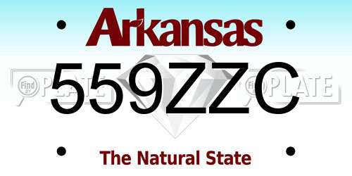 559ZZC Arkansas License Plate