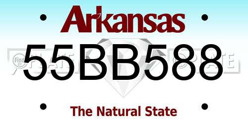 55BB588 Arkansas License Plate