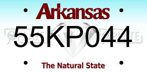 55KP044 Arkansas License Plate