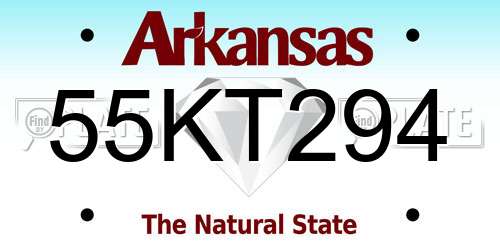 55KT294 Arkansas License Plate