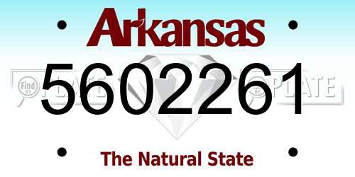 5602261 Arkansas License Plate