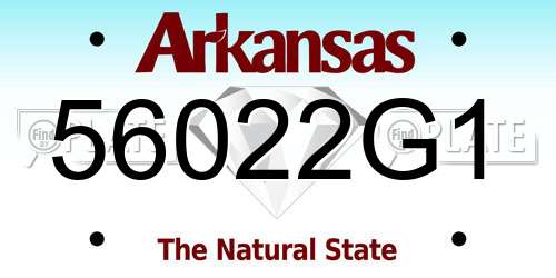 56022G1 Arkansas License Plate