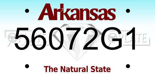 56072G1 Arkansas License Plate