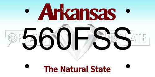 560FSS Arkansas License Plate