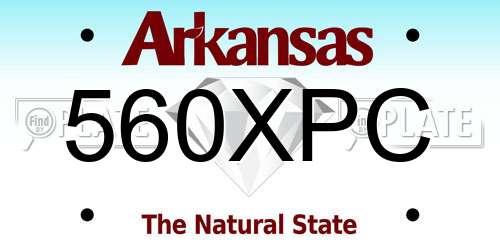 560XPC Arkansas License Plate