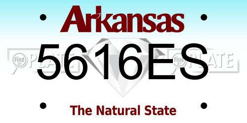 5616ES Arkansas License Plate
