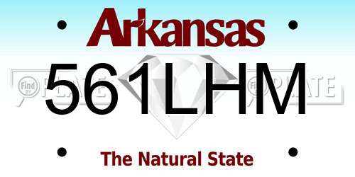 561LHM Arkansas License Plate