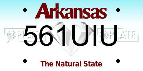 561UIU Arkansas License Plate