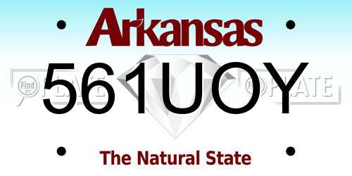 561UOY Arkansas License Plate