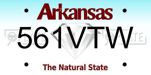 561VTW Arkansas License Plate