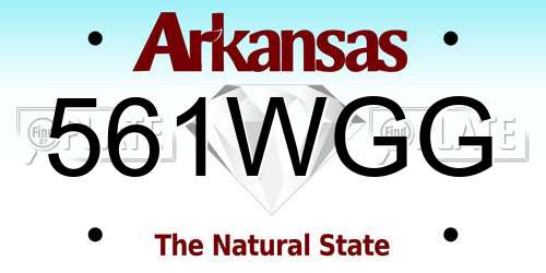 561WGG Arkansas License Plate