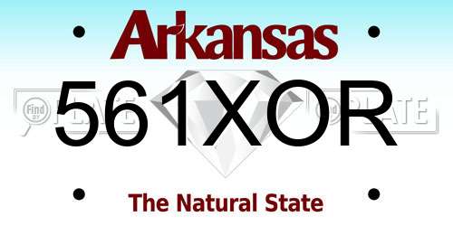561XOR Arkansas License Plate