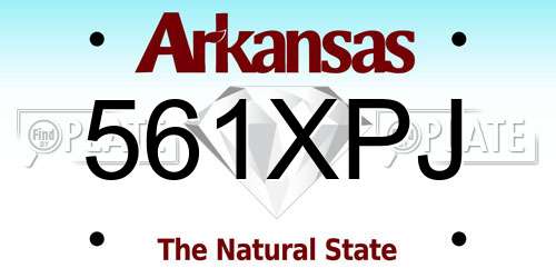 561XPJ Arkansas License Plate