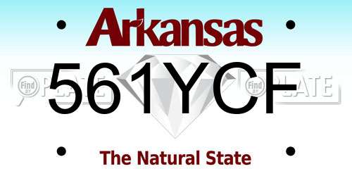 561YCF Arkansas License Plate