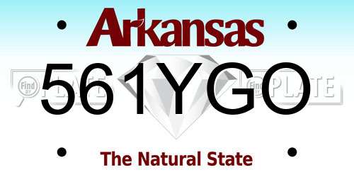 561YGO Arkansas License Plate
