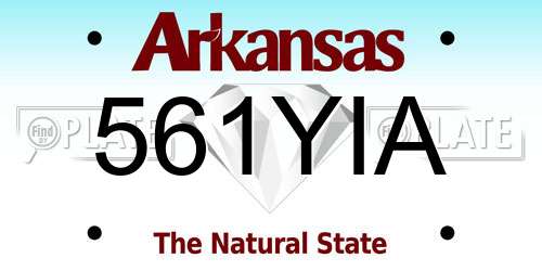 561YIA Arkansas License Plate