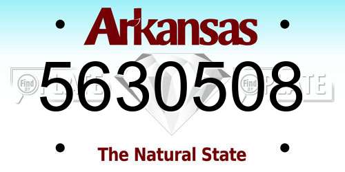 5630508 Arkansas License Plate