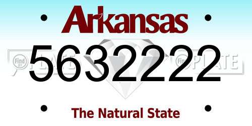 5632222 Arkansas License Plate