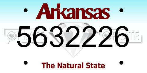 5632226 Arkansas License Plate
