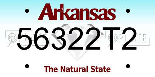 56322T2 Arkansas License Plate