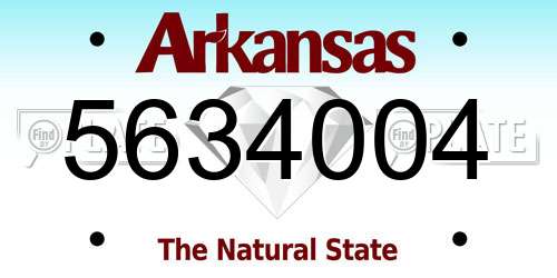 5634004 Arkansas License Plate