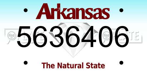 5636406 Arkansas License Plate